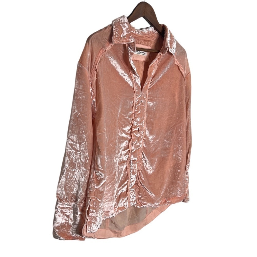 NWOT Free People Marianne Velvet Shirt - Picture 8 of 15